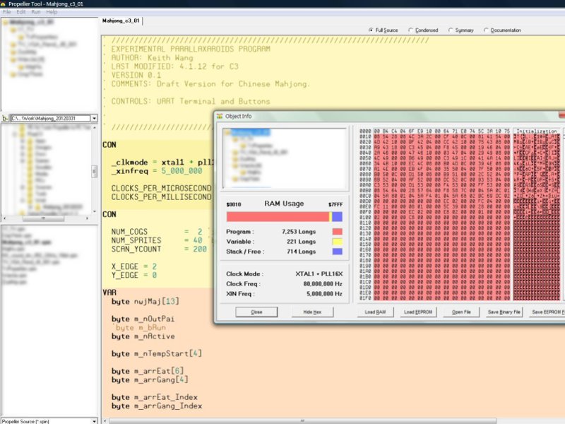 Mahjong Console memory usage